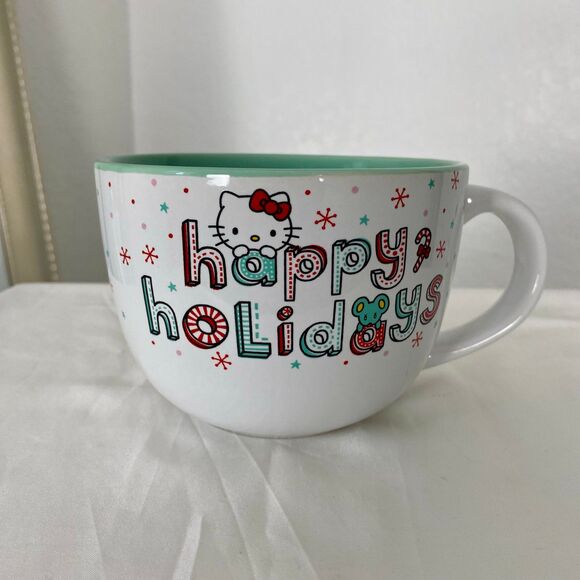 Hello Kitty Happy Holidays Snowflake Winter Coffee Mug - Picture 1 of 4